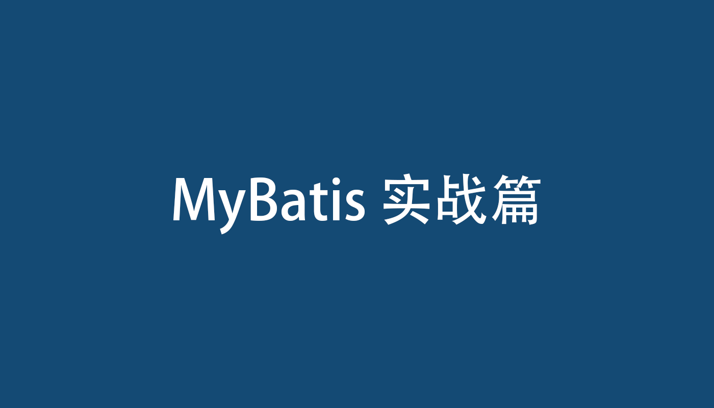 MyBatis 实战篇