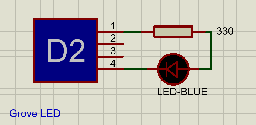 Grove模块里的LED原理图