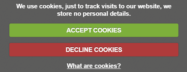 Ejemplo de banner de cookies