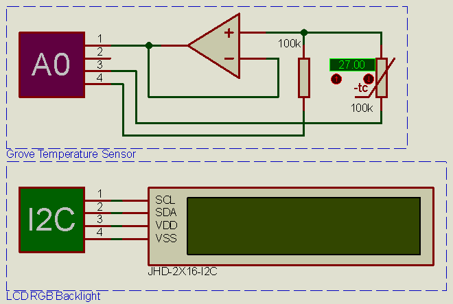 热敏电阻测温，LCD1602显示测温值。