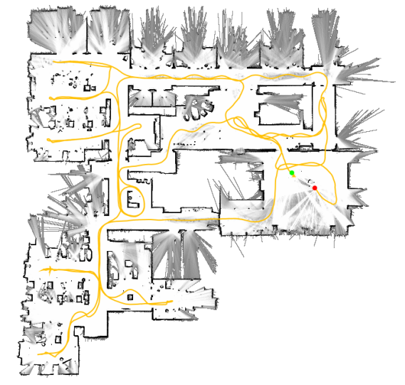 Fig. 5. Cartographer map generated using Revo LDS sensor data.