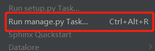 Django项目的run manage.py Task灰色不可用或者找不到该选项