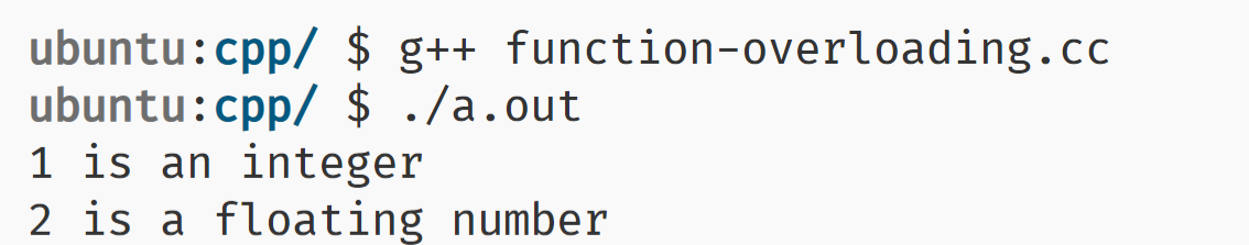 C++ Function Overloading