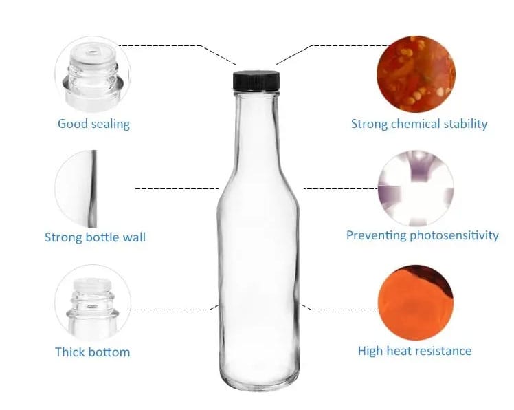 150ml glass sauce bottles