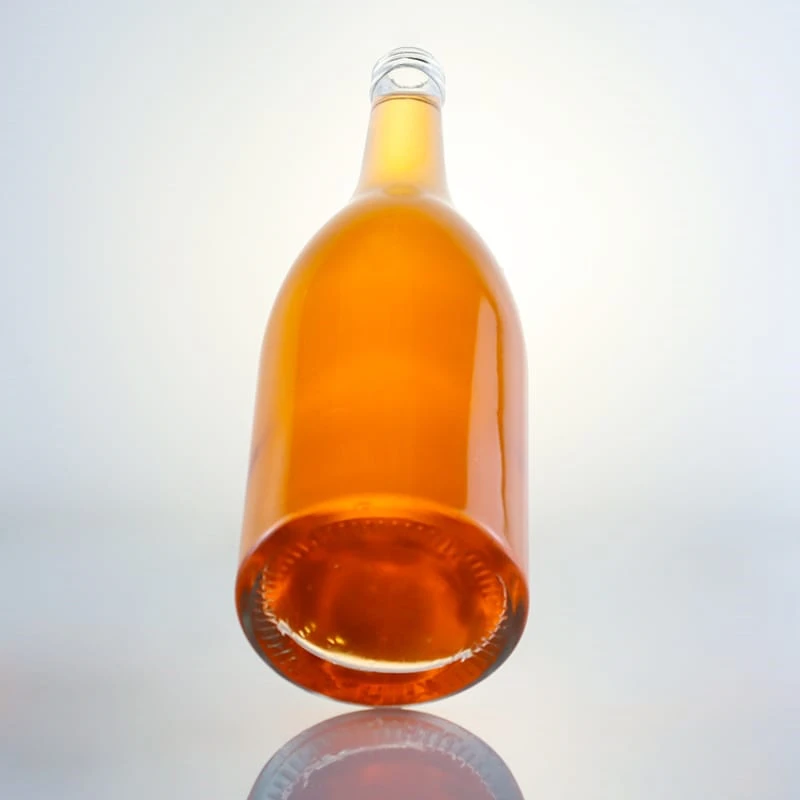 088-wholesale 750ml tranparent glass bottle with screw cap