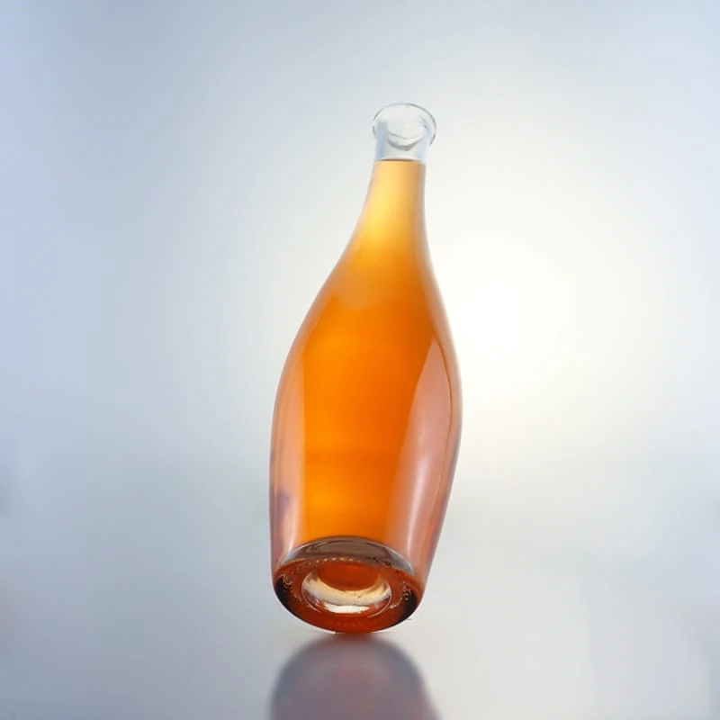 083-500ml 750ml big bell transparent glass bottle with cork