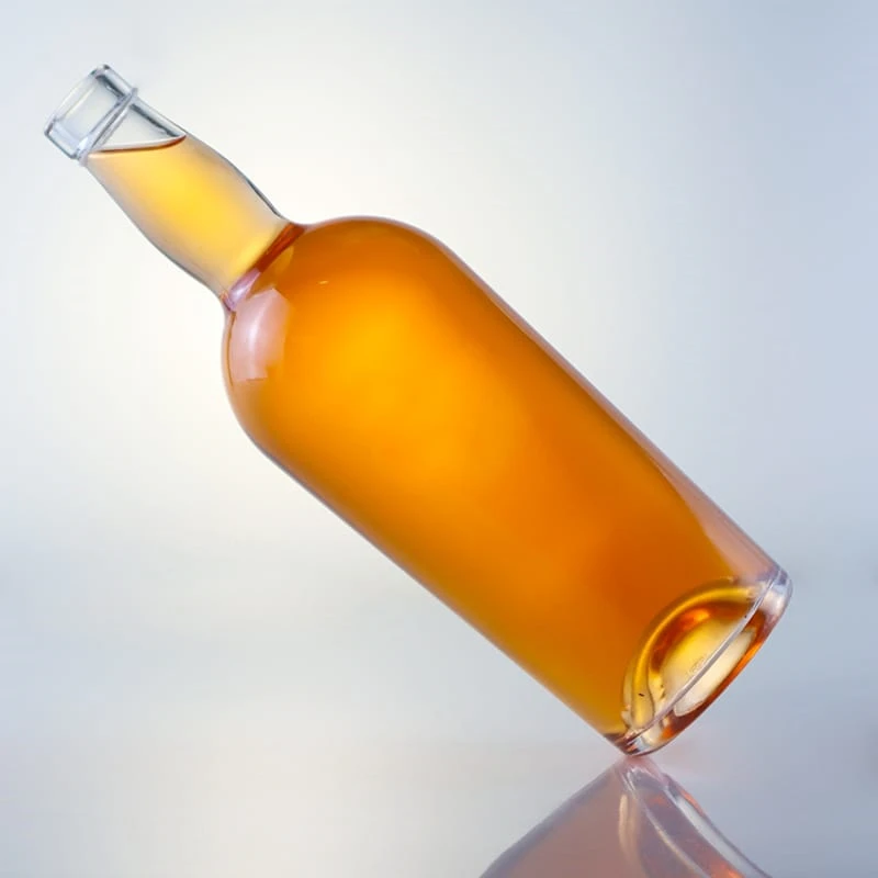 095-hot sale unique bottom round brandy glass bottle with cork