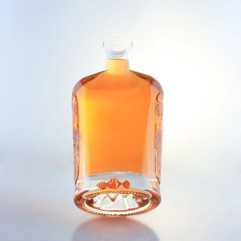 custom luxury crystal 750ml glass bottle for whiskey vodka rum tequila gin