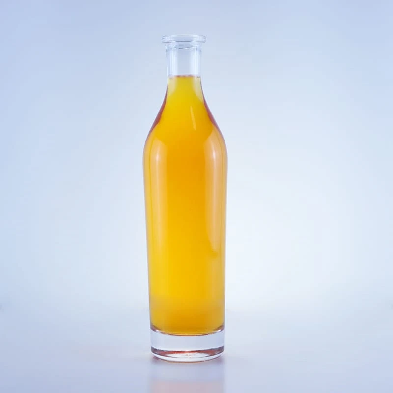 098-700ml super flint short neck round glass bottle with cork