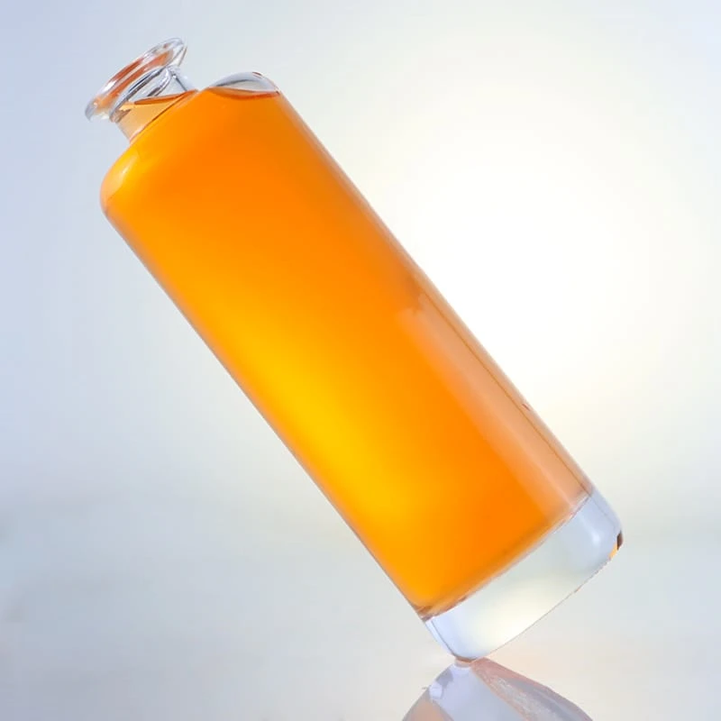 tall cylinder shape 700ml 750ml crystal glass bottle 