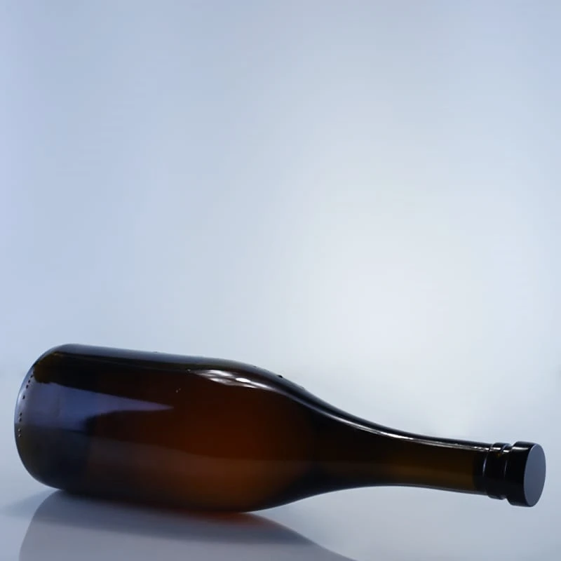 128-international standard popular amber wine glass bottle