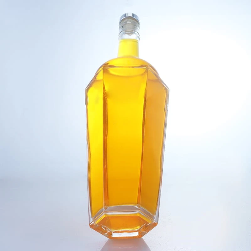 200-750ml glass spirits bottles with unique shoulder