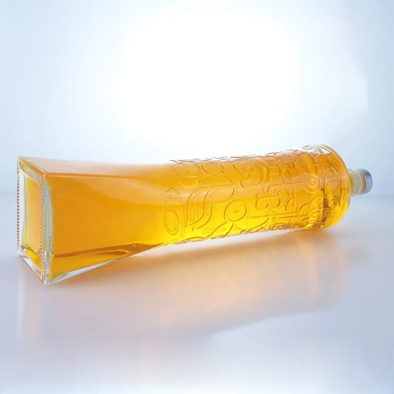 194-750ml engraved glass bottles for whiskey
