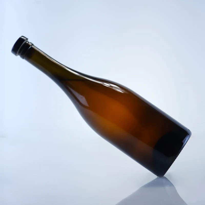 128-international standard popular amber wine glass bottle