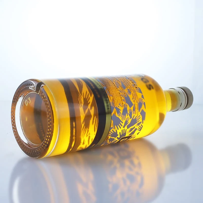 700ml 750ml wholesale custom round glass bottle 