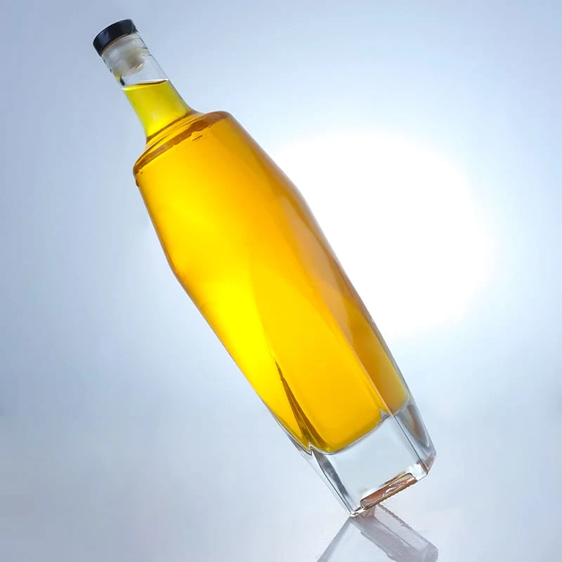 217-Special shaped 500nl glass bottle with bottom logo