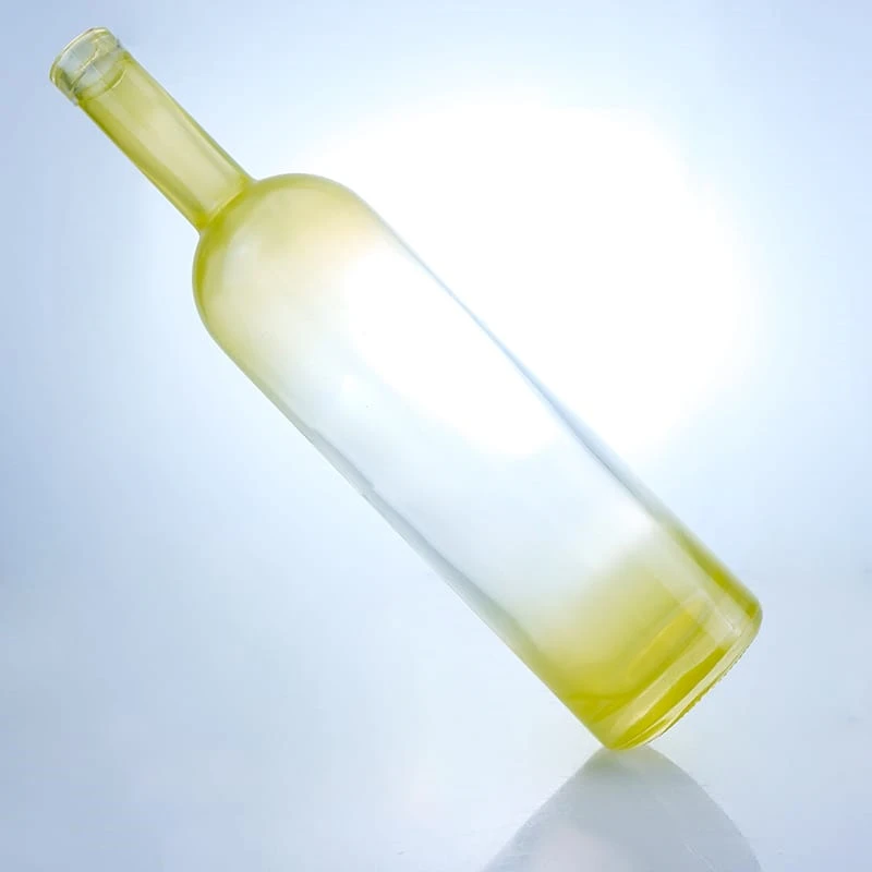 279-500ml 750ml painting transparent color brandy bottle with bar top