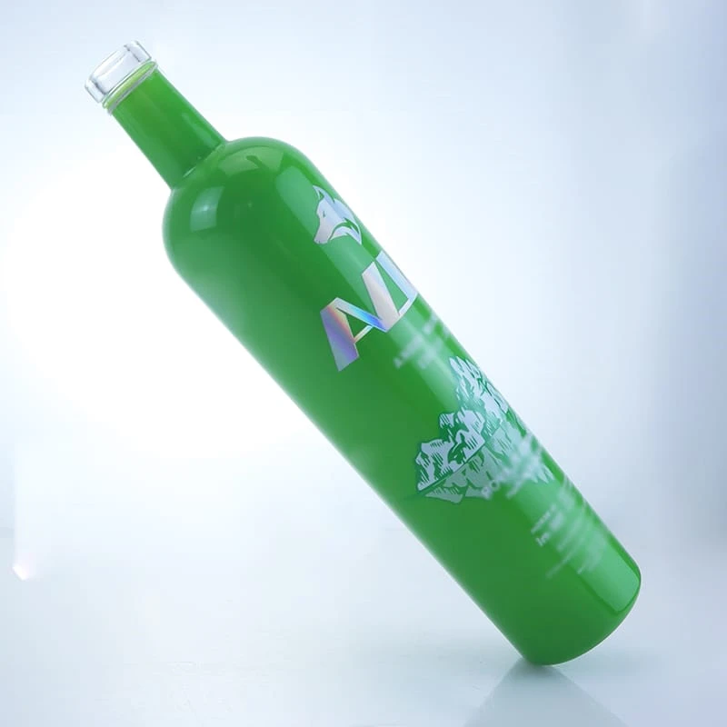 grass green spray tall bottle with custom screen printing 700ml 
