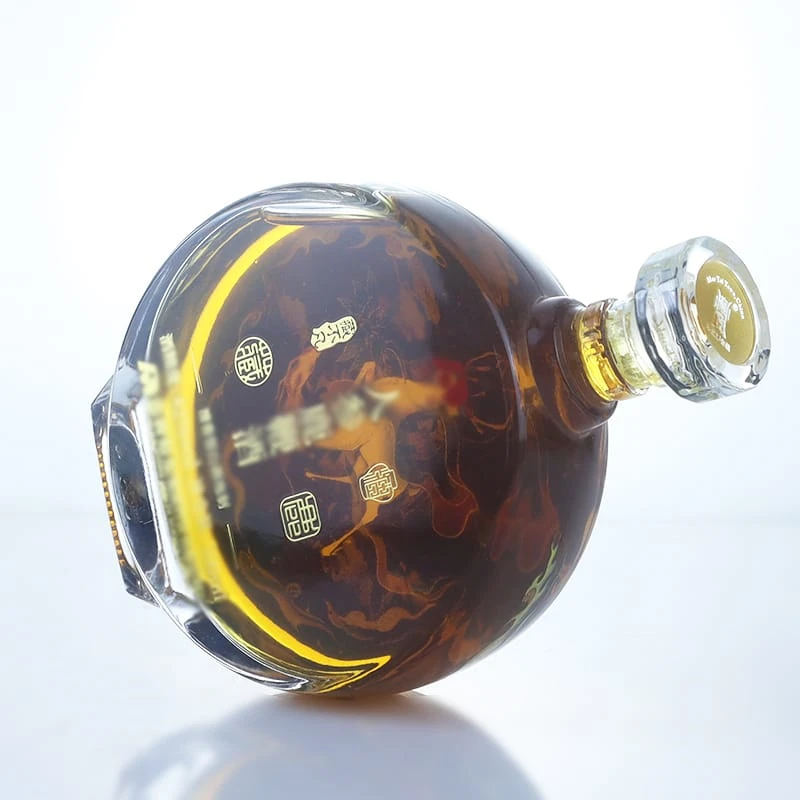 drum shape screen printing rum bottle 750ml 