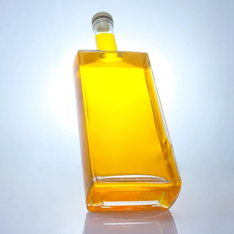 211-70cl 700ml hot sale rectangle glass bottle for whiskey