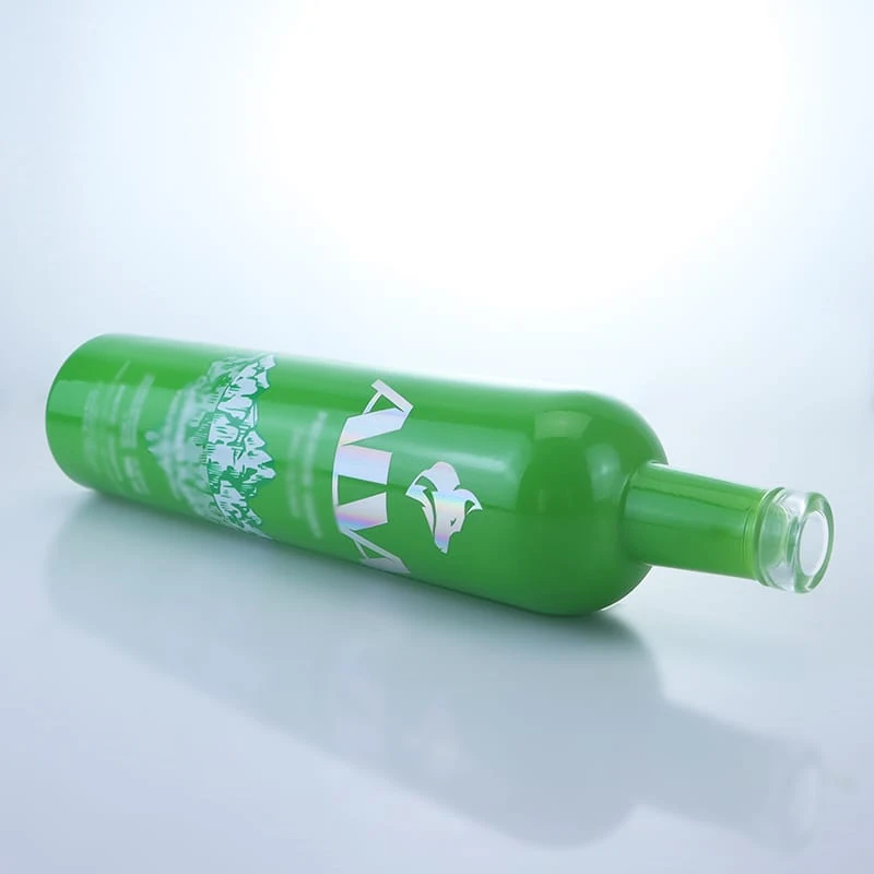 grass green spray tall bottle with custom screen printing 700ml 