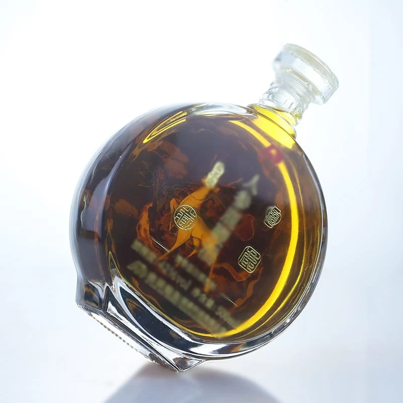 drum shape screen printing rum bottle 750ml 