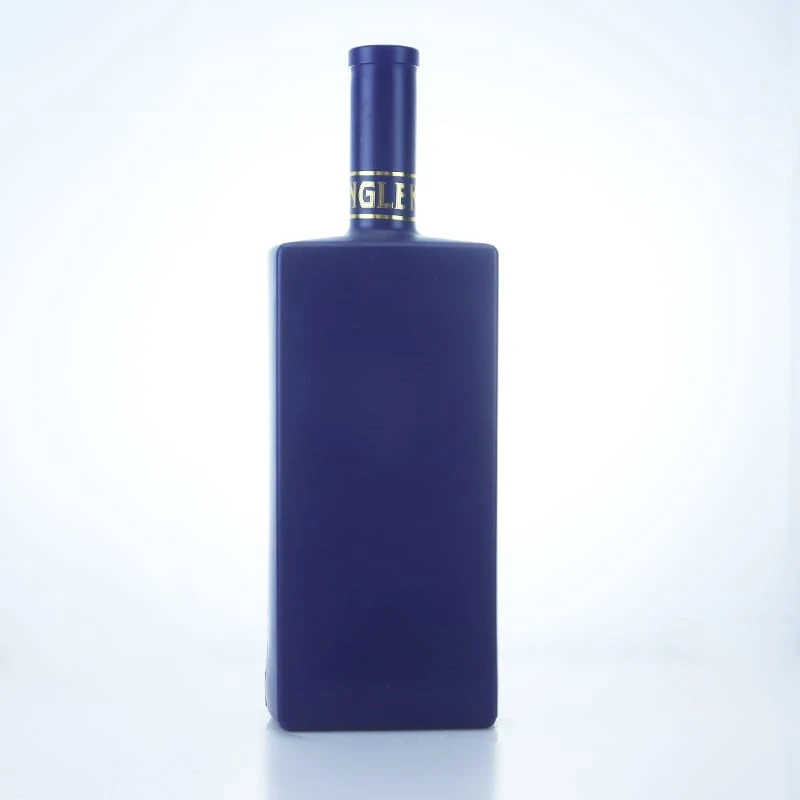 278-500ml 750ml painting blue brandy bottle with bar top