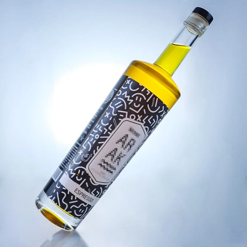 new design thick bottom custom glass bottle used for vodka and whiskey 