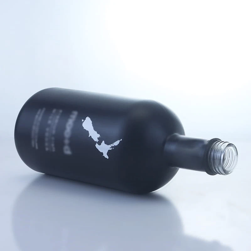 313-500ml 700ml 750ml in stock matte black gin bottle