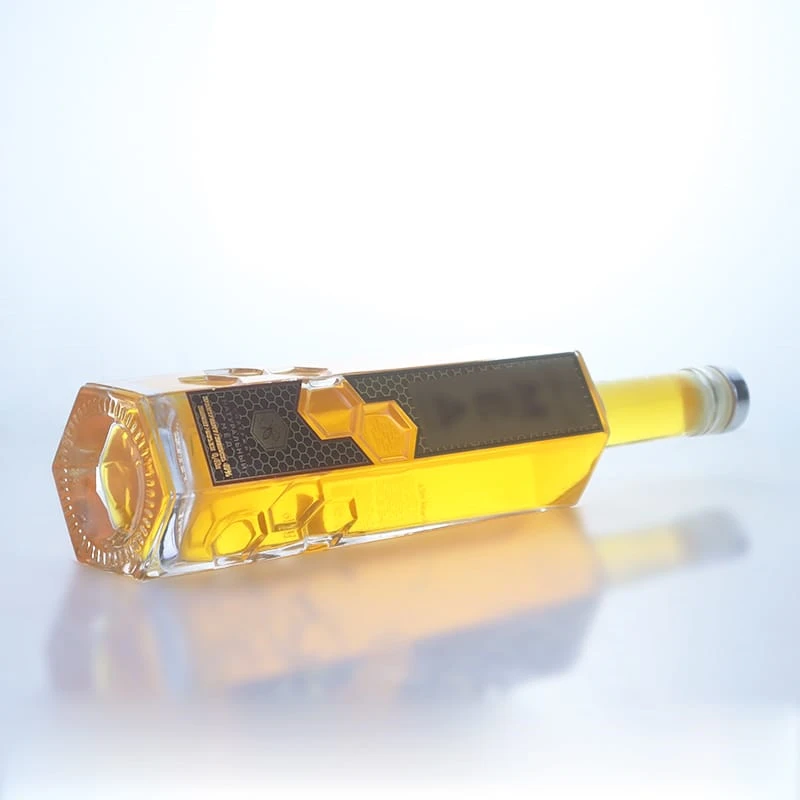 305-750ml high quality heavy sticker whisky glass bottle