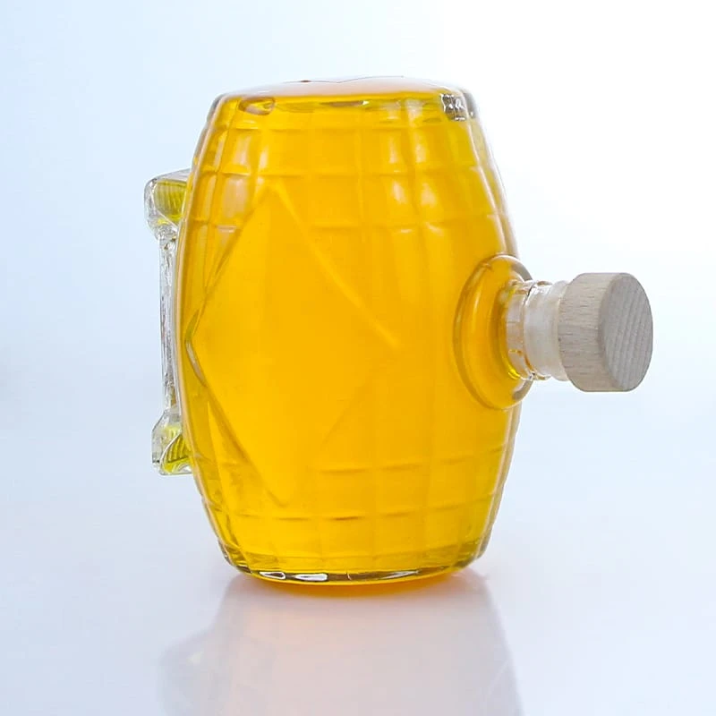 354-Unique shaped glass spirits bottle with guala cap