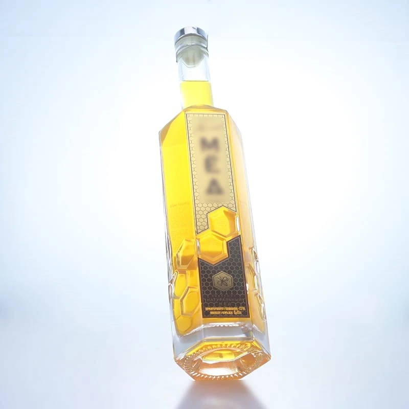 305-750ml high quality heavy sticker whisky glass bottle