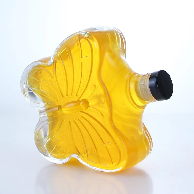 335-200ml 750ml Butterfly shaped empty glass bottle