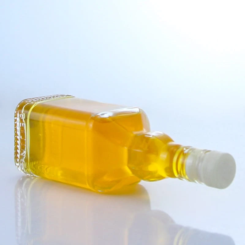 347-12 oz 360ml square whiskey brandy glass bottle with ropp cap
