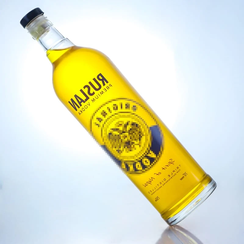 guala cap finish light bulk glass bottle good price vodka bottle with screen printing 