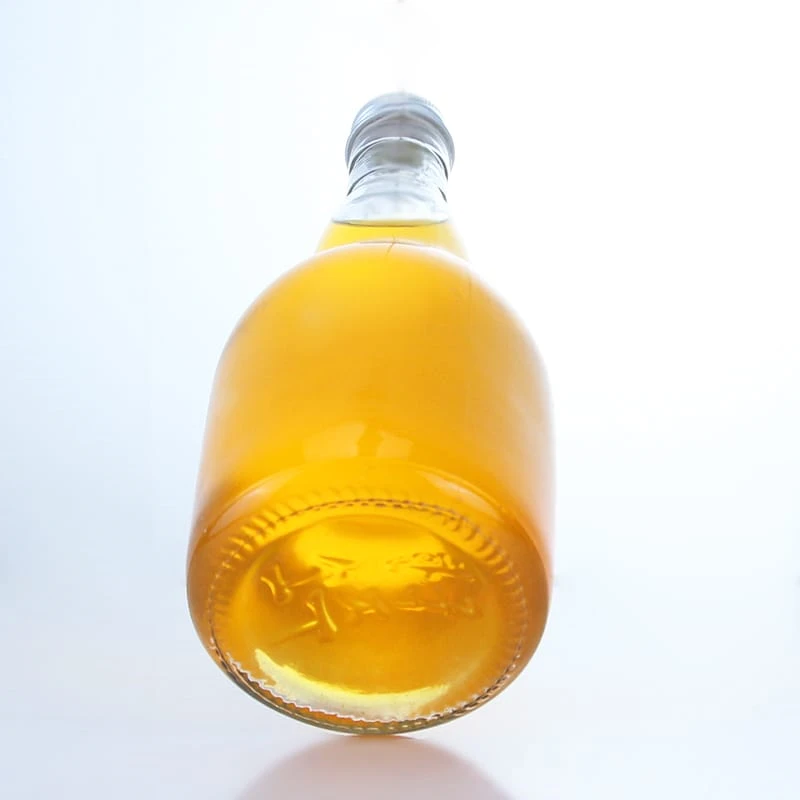 365-187ml 375ml flint glass bottle with bottom logo