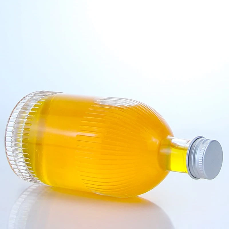 375-200ml 375ml in stock clear round glass bottle with screw cap