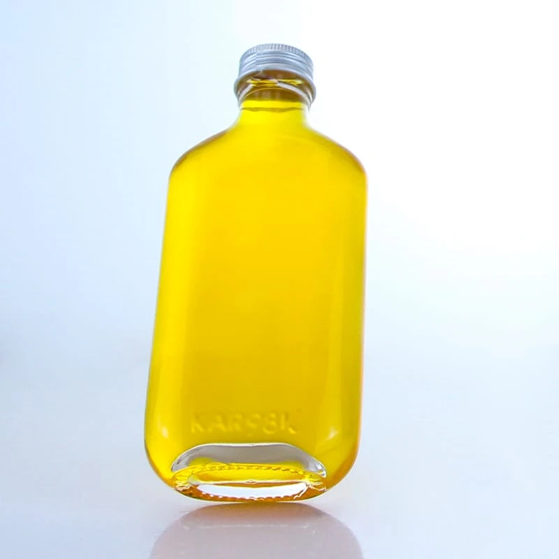 100ml bulk flat glass ropp cap bottle for liquor tasting