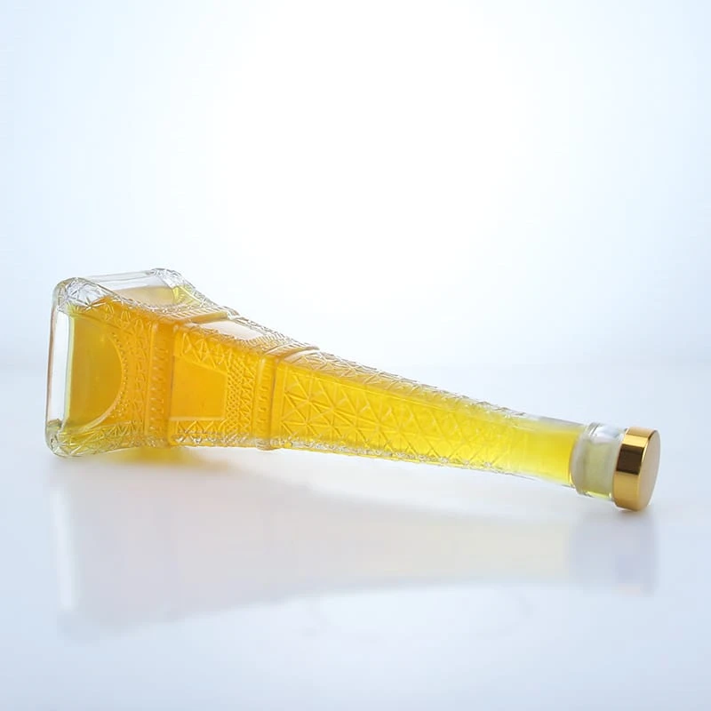 401-custom-made tower shaped glass bottle with cork