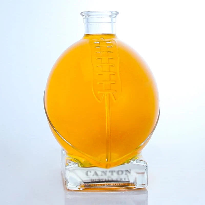 409-500ml rugby shape heavy bottom bottle with bartop