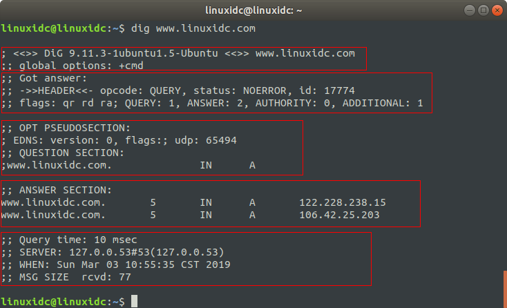 Linux下解析域名命令-dig 命令使用详解Linux下解析域名命令-dig 命令使用详解