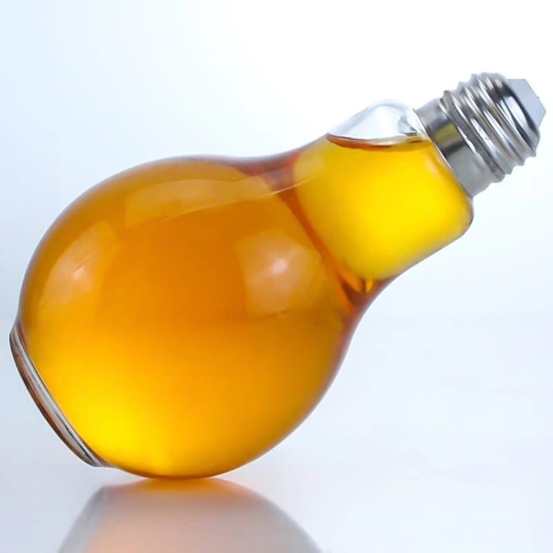 456-500ml bulb shape glass bottle with screw cap