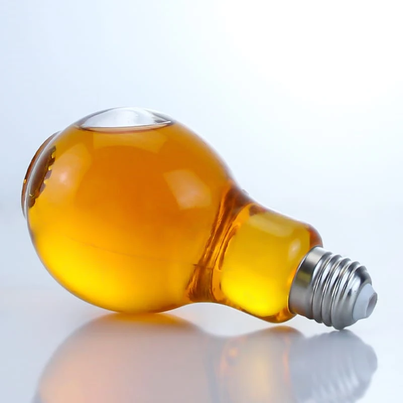 456-500ml bulb shape glass bottle with screw cap