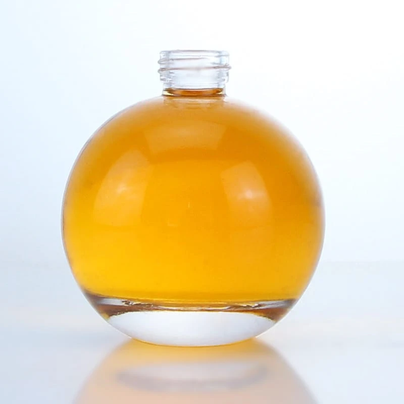 434-500ml 750ml spherical glass bottle for whiskey gin