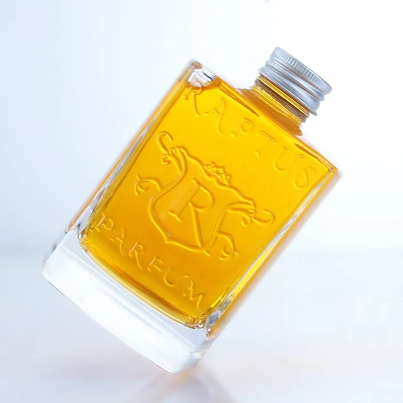 433-Customized embossed high grade glass bottle for rum