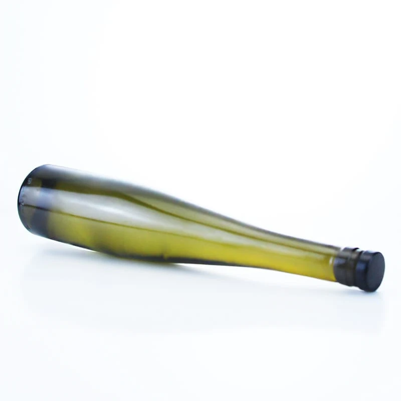 499-375ml 500ml dark green long neck oil bottle with lid