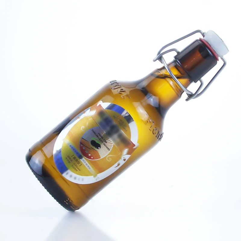 hot sale spring cap amber beer bottle and spirit bottle 