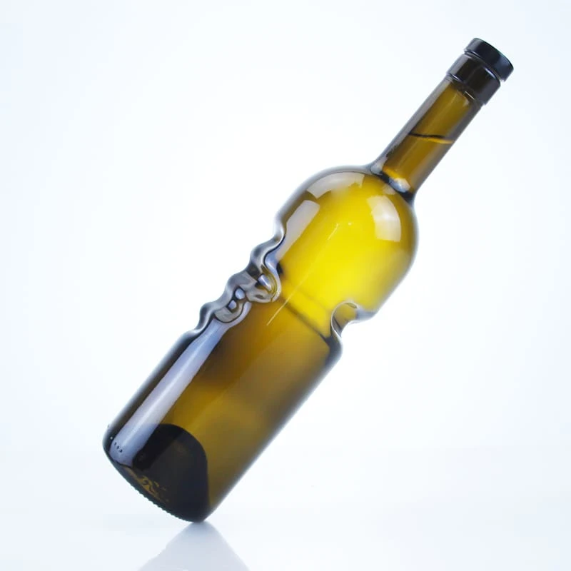  new design hand shape green wine bottle 750ml in stock