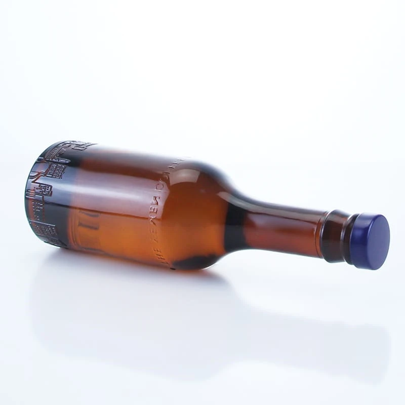 507-200ml beer glass bottle with a unique embossing bottom