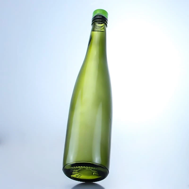 hot sale cone shape beverage green bottle 
